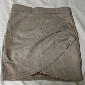 Dynamite Suede like Taupe Mini Skirt